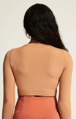 Collective Rib Cropped Ls Top W