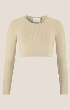 Collective Rib Cropped Ls Top W