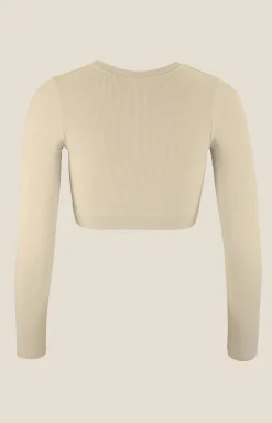 Collective Rib Cropped Ls Top W
